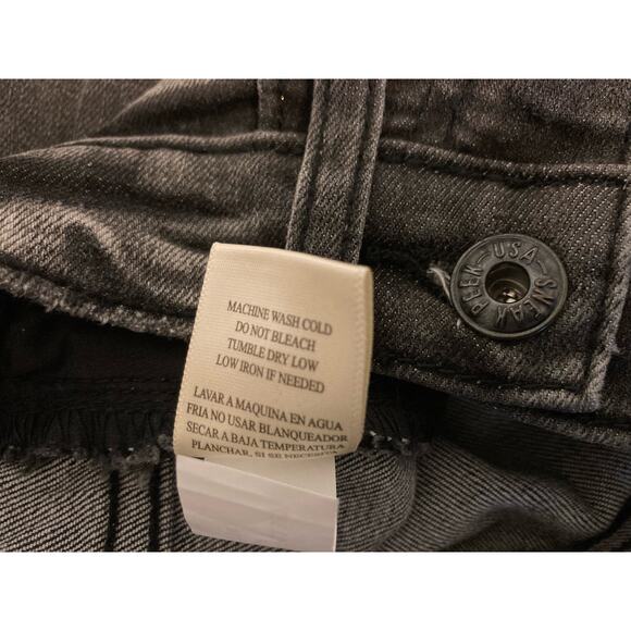 Sneak Peek Women's Frayed High Waist Skinny Boyfriend Jeans Size 1/W25 Black NWT - Picture 7 of 8